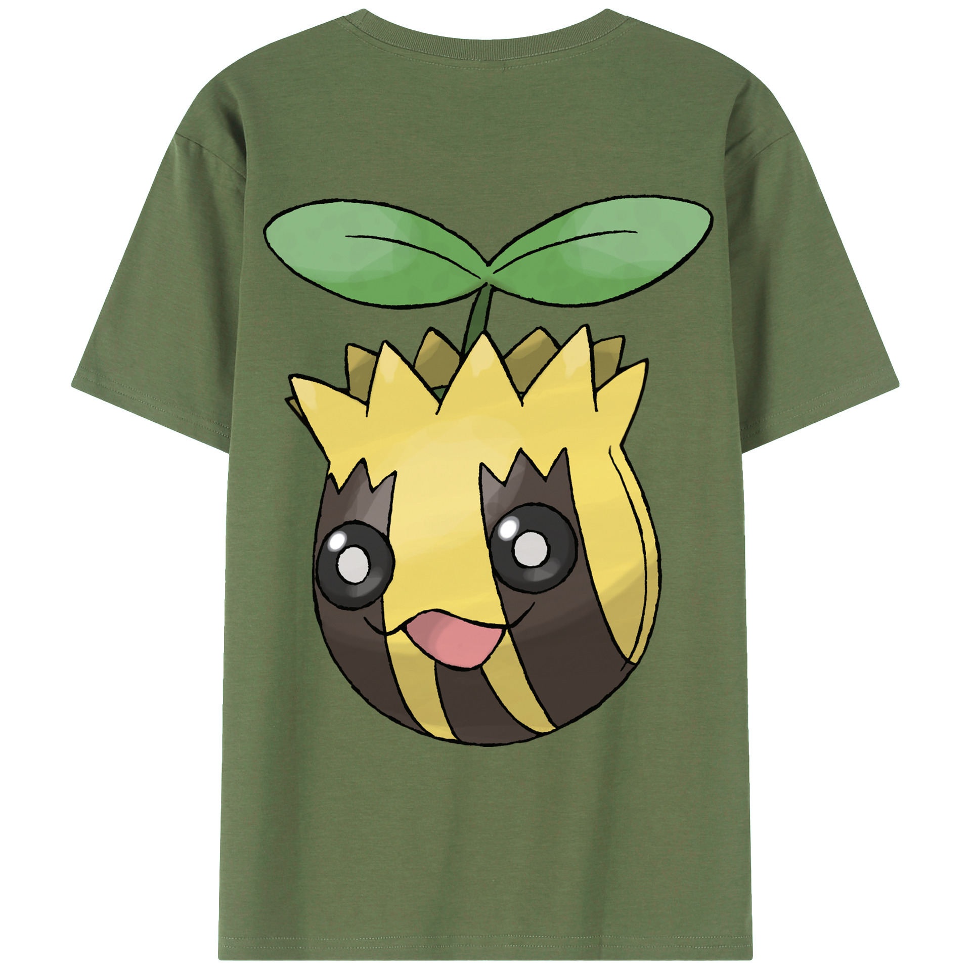 （画像用） ポケットモンスター Pokémon 綿100％ メンズ半袖Tシャツ（バックプリント） 通気性